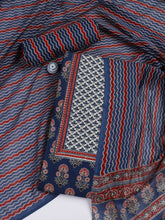 Printed Cotton Blend Unstitched Suit With Dupatta