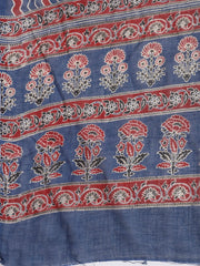 Printed Cotton Blend Unstitched Suit With Dupatta
