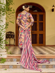 Banarasi Embroidery Kurta With Pants & Dupatta