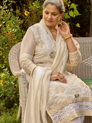 Resham Embroidered Chanderi Suit Set With Dupatta