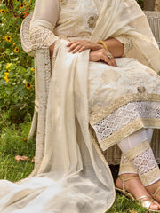 Resham Embroidered Chanderi Suit Set With Dupatta