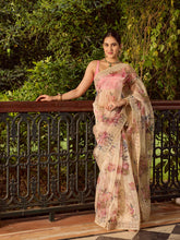 Sequin Embroidery Organza Saree
