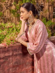 Sequins Embroidered Georgette Kurta With Palazzo