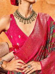 Woven Sequence Art Silk Saree