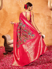 Woven Sequence Art Silk Saree