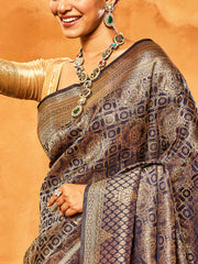 Zari Jaal Crepe Saree