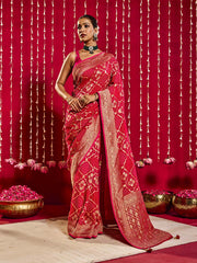 Gharchola Plain Georgette Saree