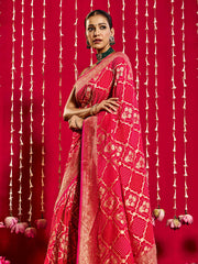 Gharchola Plain Georgette Saree