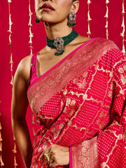 Gharchola Plain Georgette Saree