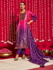 Banarasi Kurta With Pants & Dupatta