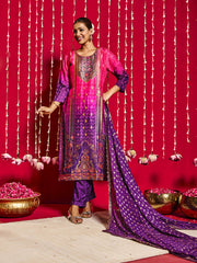 Banarasi Kurta With Pants & Dupatta