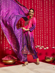 Banarasi Kurta With Pants & Dupatta