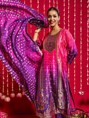 Banarasi Kurta With Pants & Dupatta