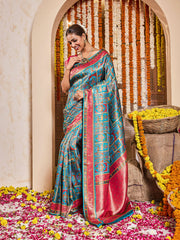 Resham Border Art Silk Saree