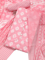 Digital Printed Cotton Blend Unstitched Suit With Dupatta