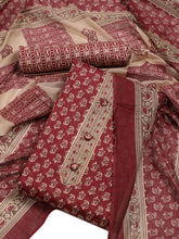 Digital Printed Cotton Blend Unstitched Suit With Dupatta