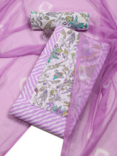 Digital Printed Cotton Blend Unstitched Suit With Dupatta