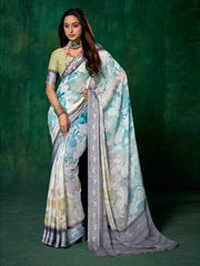 Abstract Print Georgette Saree