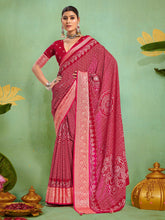 Digital Printed Art Silk Saree