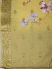 Neck Embroidery Chanderi Unstitched Suit With Dupatta