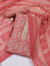 Neck Patti Cotton Blend Unstitched Suit With Dupatta