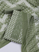 Neck Patti Cotton Blend Unstitched Suit With Dupatta