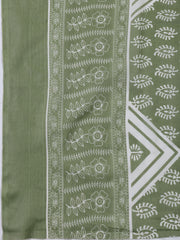 Neck Patti Cotton Blend Unstitched Suit With Dupatta