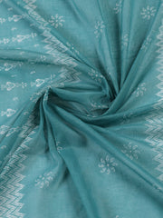 Printed Cotton Blend Unstitched Suit With Dupatta