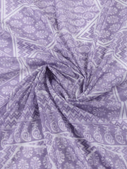 Neck Patti Cotton Blend Unstitched Suit With Dupatta