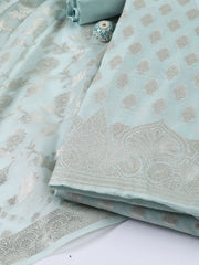 Woven Chanderi Unstitched Suit With Dupatta