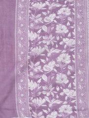 Printed Cotton Blend Unstitched Suit With Dupatta