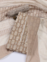 Neck Patti Cotton Blend Unstitched Suit With Dupatta