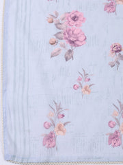 Neck Embroidered Tissue Unstitched Suit With Dupatta