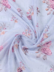 Neck Embroidered Tissue Unstitched Suit With Dupatta