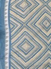 Neck Patti Cotton Blend Unstitched Suit With Dupatta