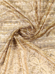 Printed Chanderi Unstitched Suit Piece With Dupatta