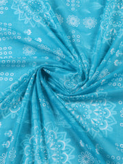 Neck Patti Cotton Blend Unstitched Suit With Dupatta