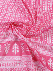 Printed Cotton Blend Unstitched Suit With Dupatta