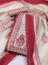 Neck Patti Cotton BlendUnstitched Suit Dupatta