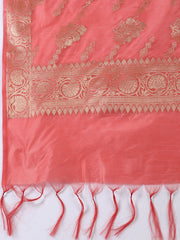 Woven Chanderi Unstitched Suit With Dupatta