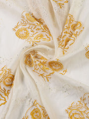 Printed Cotton Blend Unstitched Suit With Dupatta