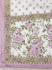 Printed Cotton Blend Unstitched Suit With Dupatta