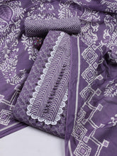 Printed Cotton Blend Unstitched Suit With Dupatta