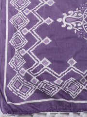 Printed Cotton Blend Unstitched Suit With Dupatta