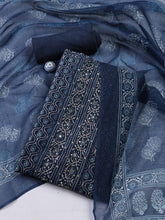 Printed Chanderi Unstitched Suit With Dupatta