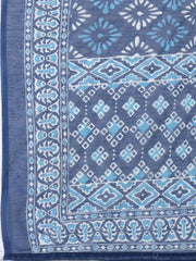 Printed Chanderi Unstitched Suit With Dupatta