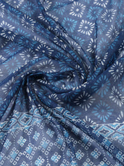 Printed Chanderi Unstitched Suit With Dupatta