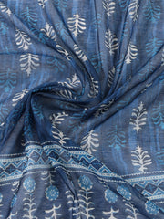 Printed Chanderi Unstitched Suit With Dupatta