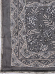 Printed Cotton Blend Unstitched Suit With Dupatta