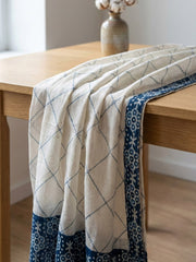 Printed Cotton Blend Unstitched Suit With Pant & Dupatta